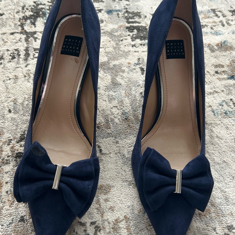 White House Black Market - Navy Blue with Bow
